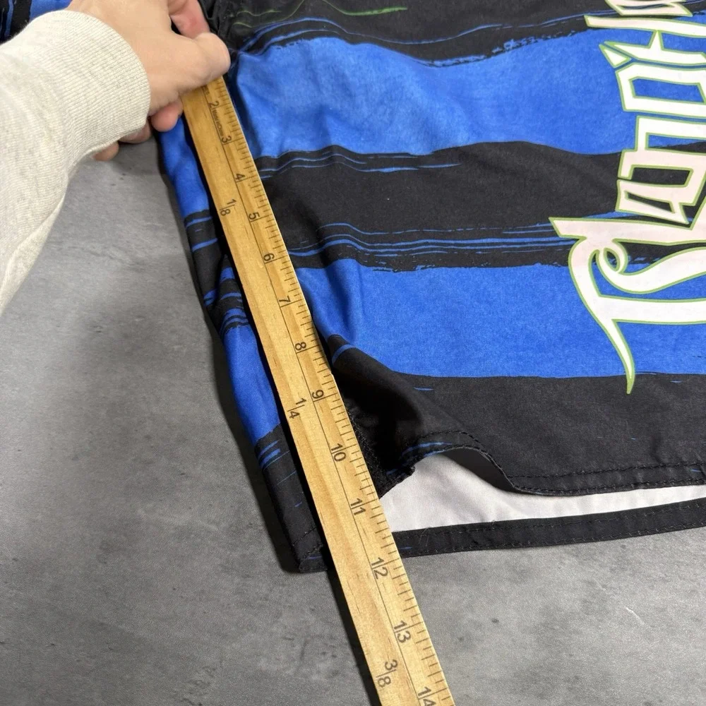 Southpole Bathing Suit Swim Trunk 36 Black Blue Green Surf Skate Y2K Board Short